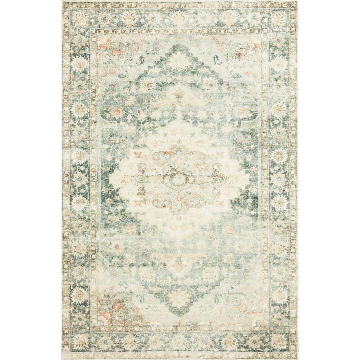 Alexander Home Juliet Floral Ultra-Soft Distressed Oriental Rug