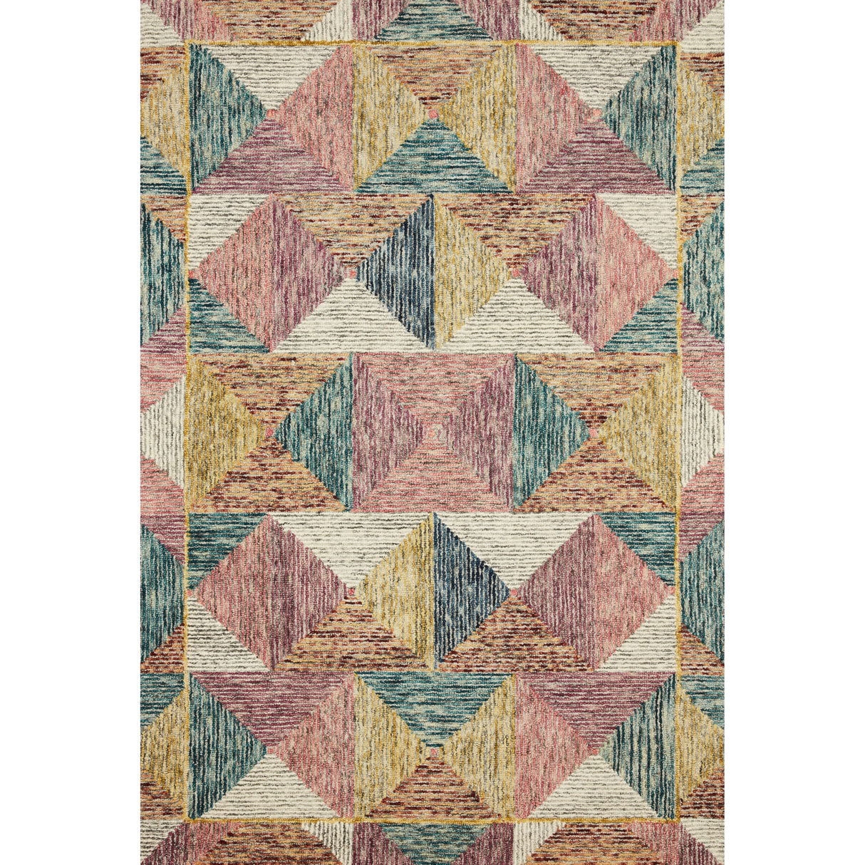 Alexander Home Kaleidoscope Geometric Hand-Hooked Wool Rug