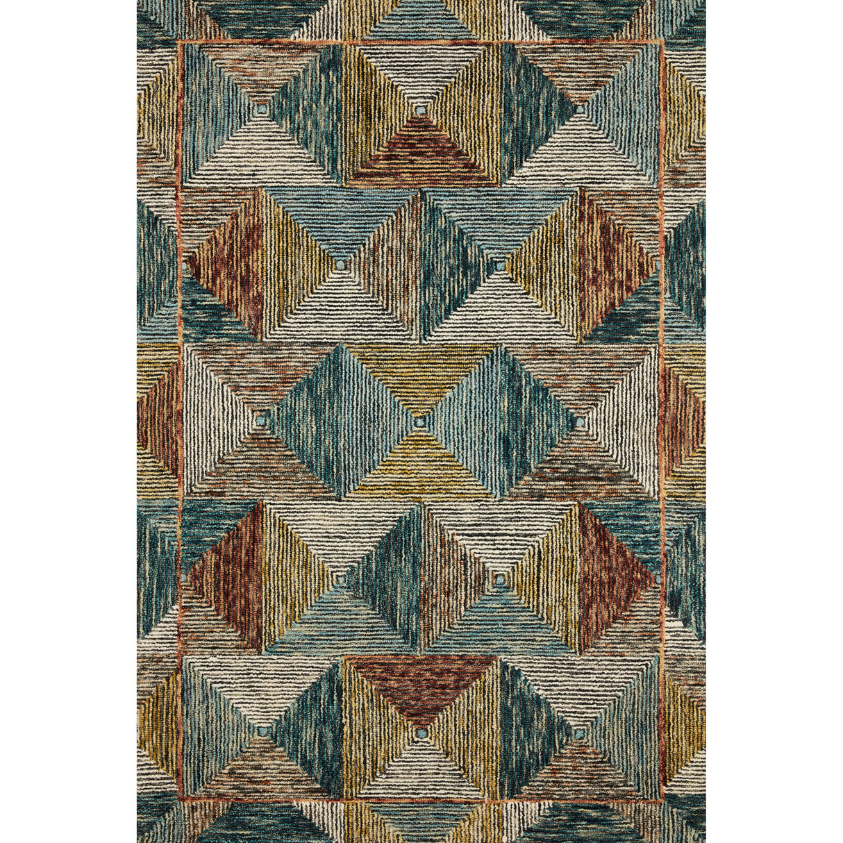 Alexander Home Kaleidoscope Geometric Hand-Hooked Wool Rug