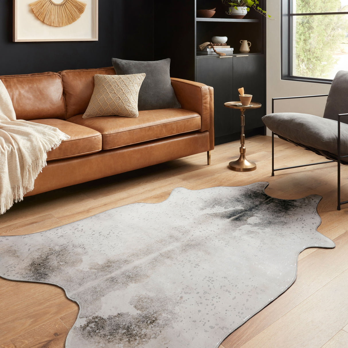 Alexander Home Lolitta Faux Cowhide Area Rug