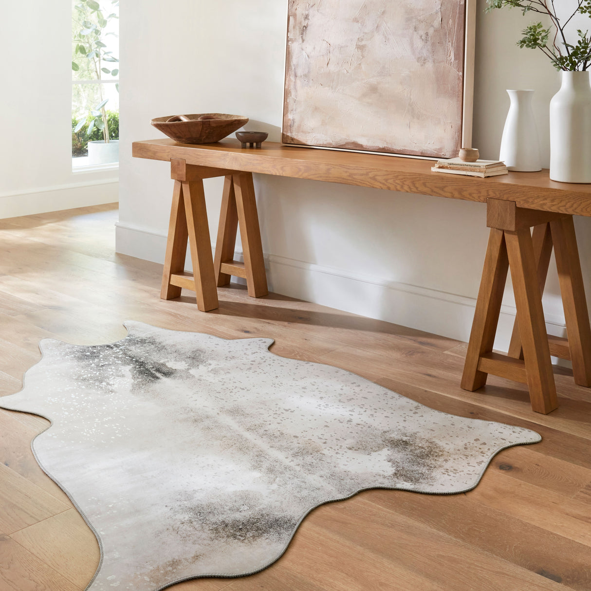 Alexander Home Lolitta Faux Cowhide Area Rug