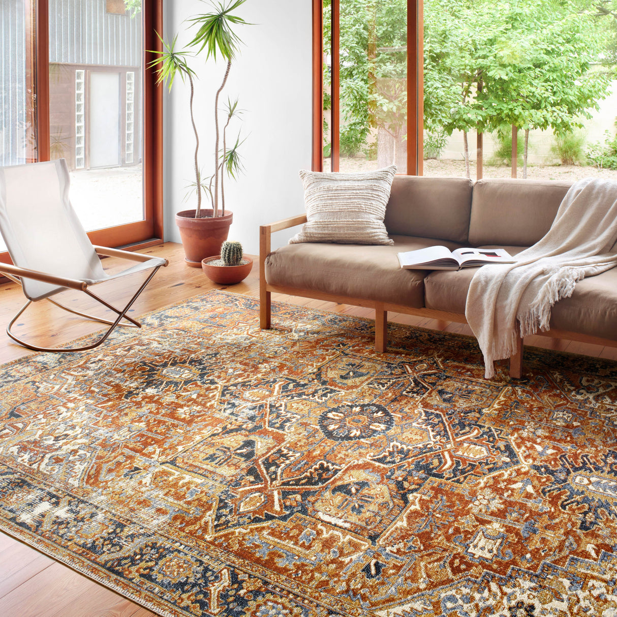 Alexander Home Luciano Oriental Indoor/ Outdoor Area Rug
