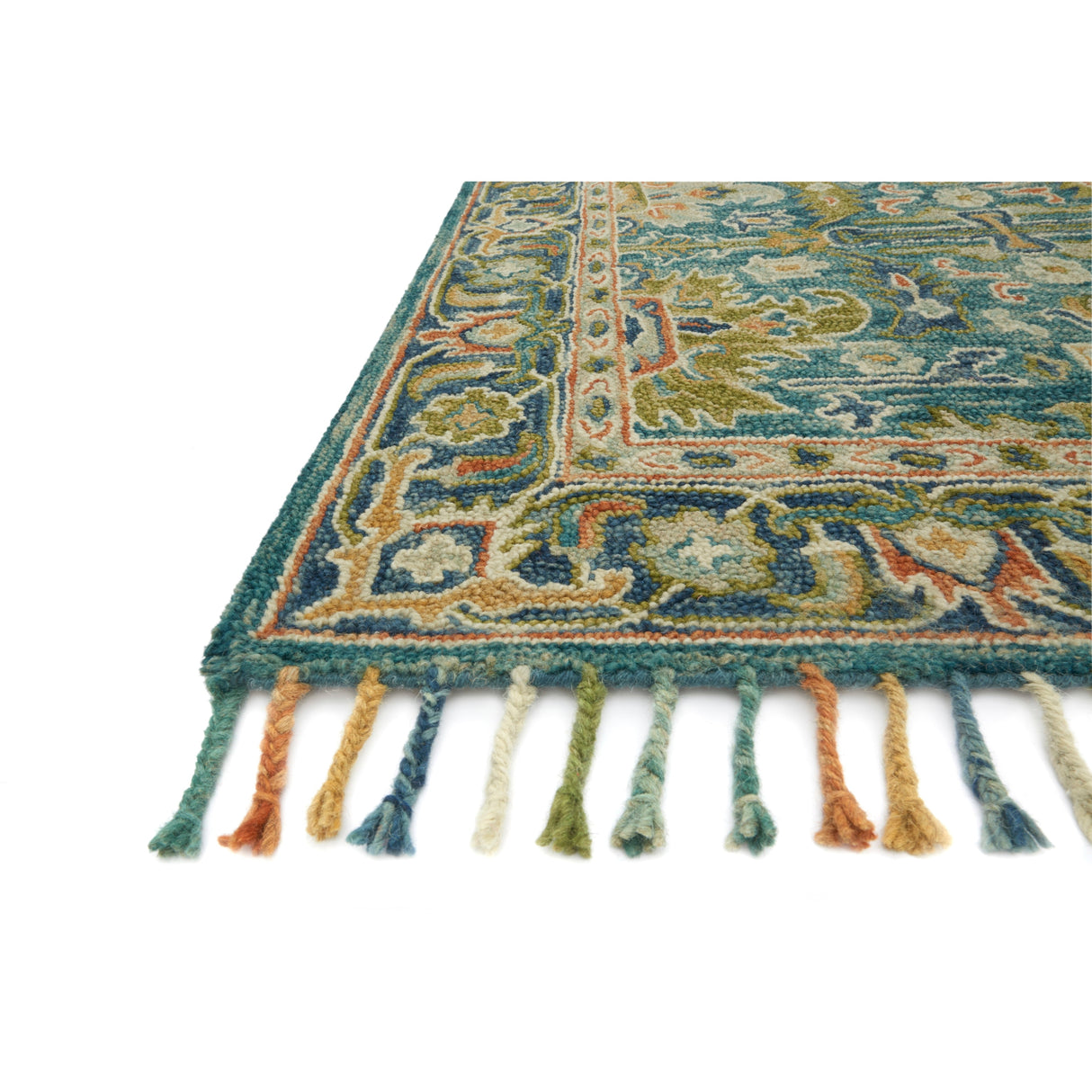 Alexander Home Sahara Ocean Boho Hand-Hooked Area Rug