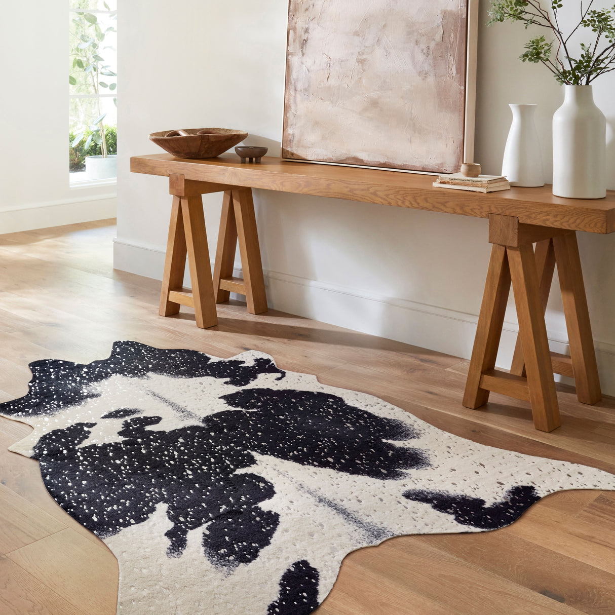 Alexander Home Sierra Faux Cowhide Rug - 6'2" x 8'
