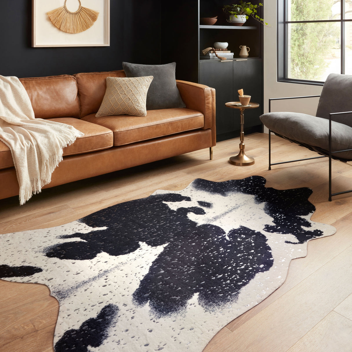 Alexander Home Sierra Faux Cowhide Rug - 6'2" x 8'