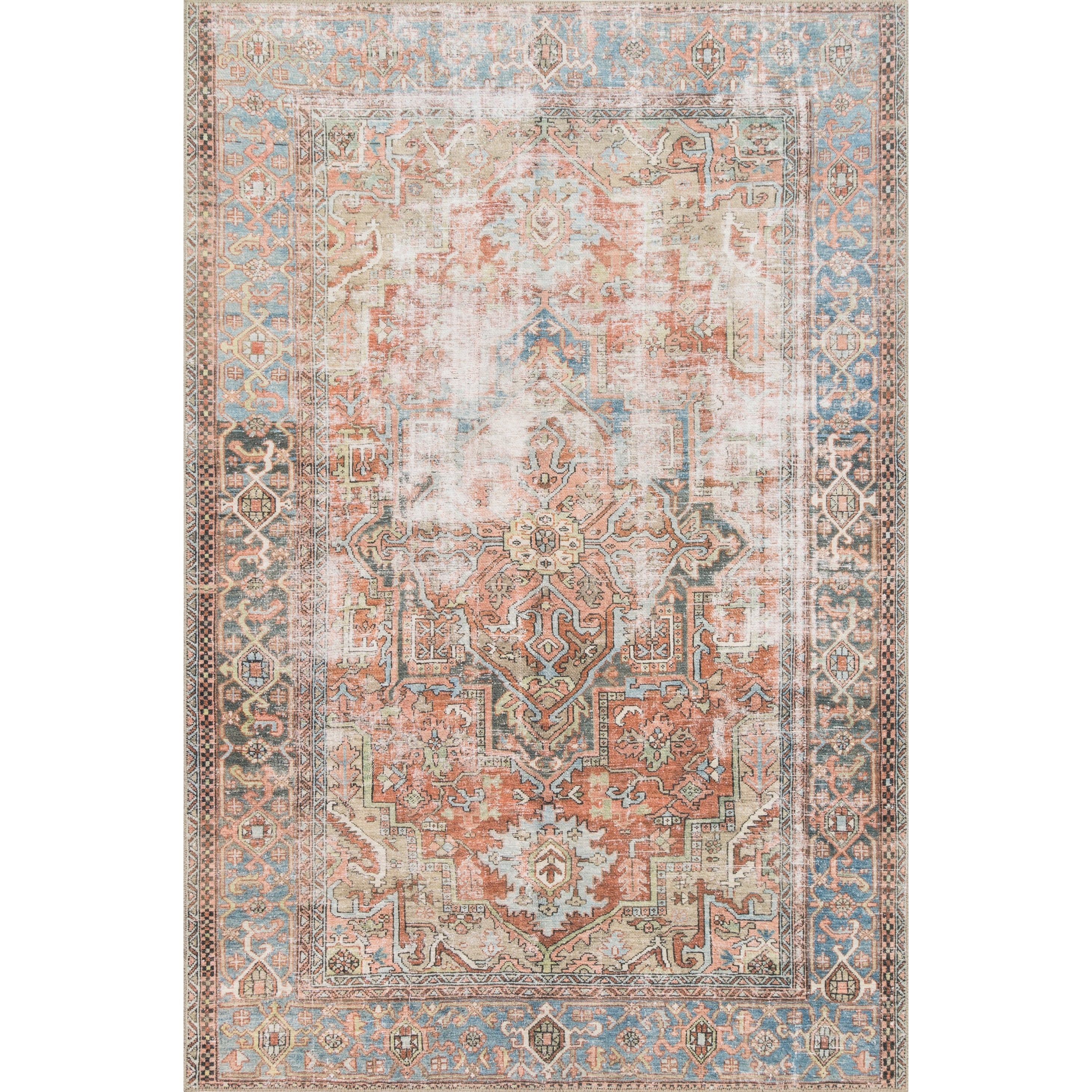 Alexander Home Tremezzina Printed Distressed Geometric Area