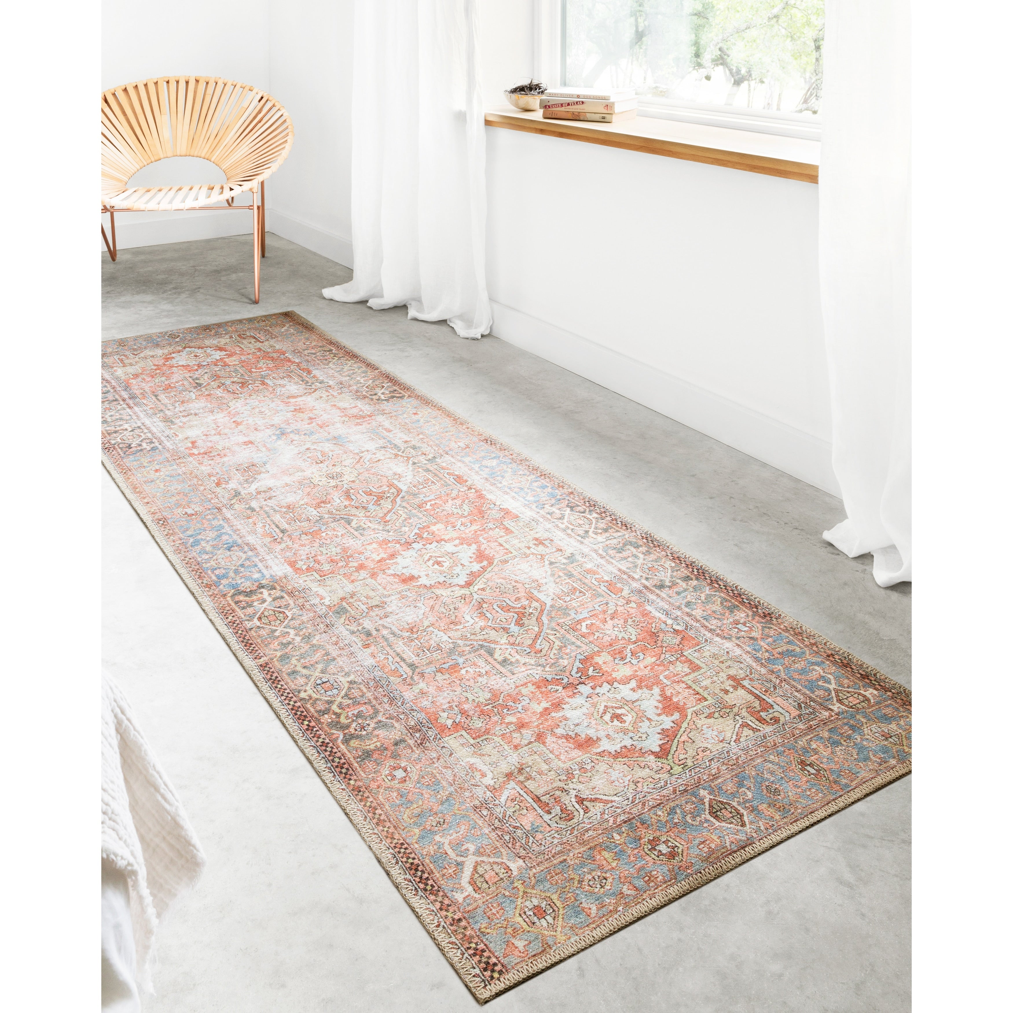 Alexander Home Tremezzina Printed Distressed Geometric Area