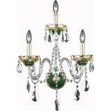 Alexandria 3 light Green Wall Sconce Clear Spectra Swarovski Crysta - One Size