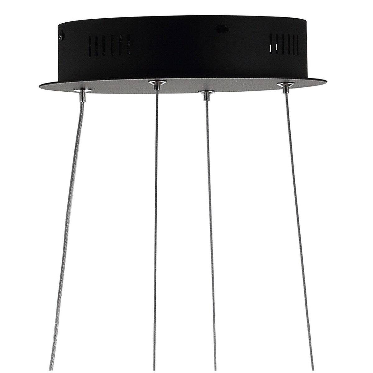 Alexia 25" Integrated LED Adjustable Chandelier, Black by JONATHAN Y