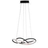 Alexia 25" Integrated LED Adjustable Chandelier, Black by JONATHAN Y