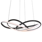 Alexia 25" Integrated LED Adjustable Chandelier, Black by JONATHAN Y