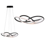 Alexia 25" Integrated LED Adjustable Chandelier, Black by JONATHAN Y
