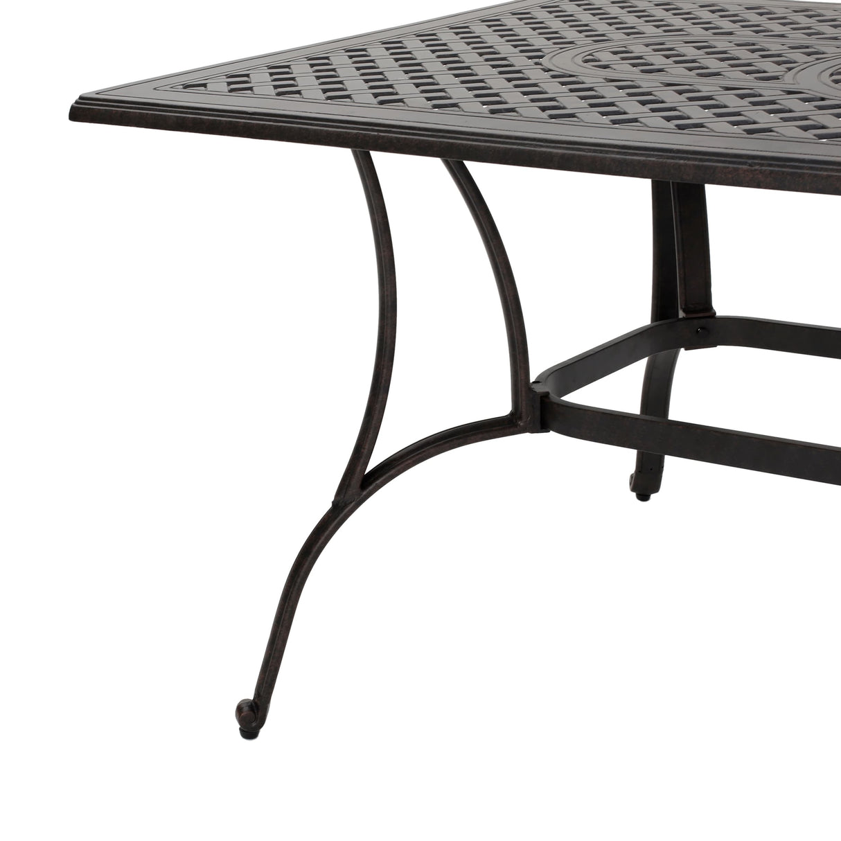Alfresco Cast Aluminum Patio Dining Table by Christopher Knight Home - 67.50 L x 37.50 W x 29 H