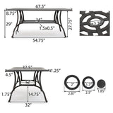 Alfresco Cast Aluminum Patio Dining Table by Christopher Knight Home - 67.50 L x 37.50 W x 29 H