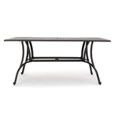 Alfresco Cast Aluminum Patio Dining Table by Christopher Knight Home - 67.50 L x 37.50 W x 29 H