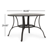 Alfresco Outdoor Cast Aluminum Circular Dining Table (ONLY) by Christopher Knight Home - 48.43 L x 48.43 W x 28.74 H