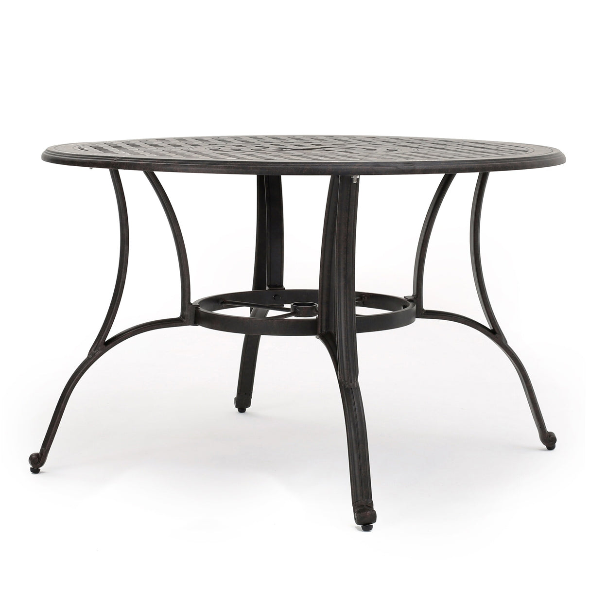 Alfresco Outdoor Cast Aluminum Circular Dining Table (ONLY) by Christopher Knight Home - 48.43 L x 48.43 W x 28.74 H