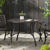 Alfresco Outdoor Cast Aluminum Circular Dining Table (ONLY) by Christopher Knight Home - 48.43 L x 48.43 W x 28.74 H