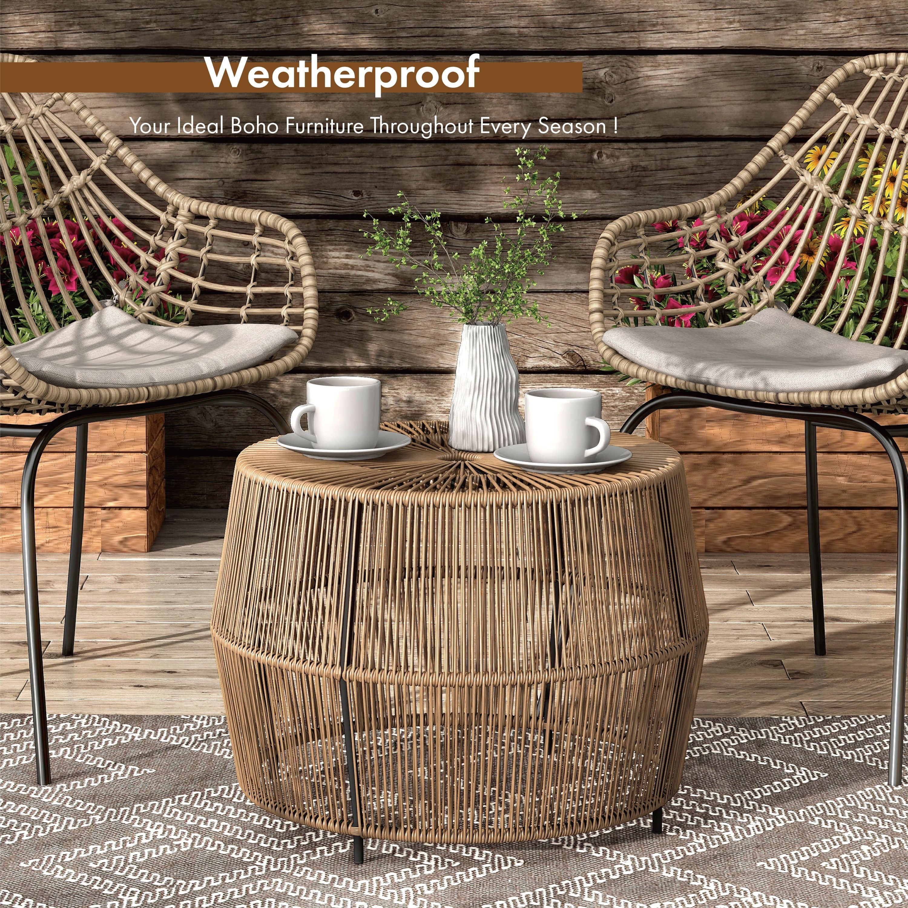 Coffee table garden set discount