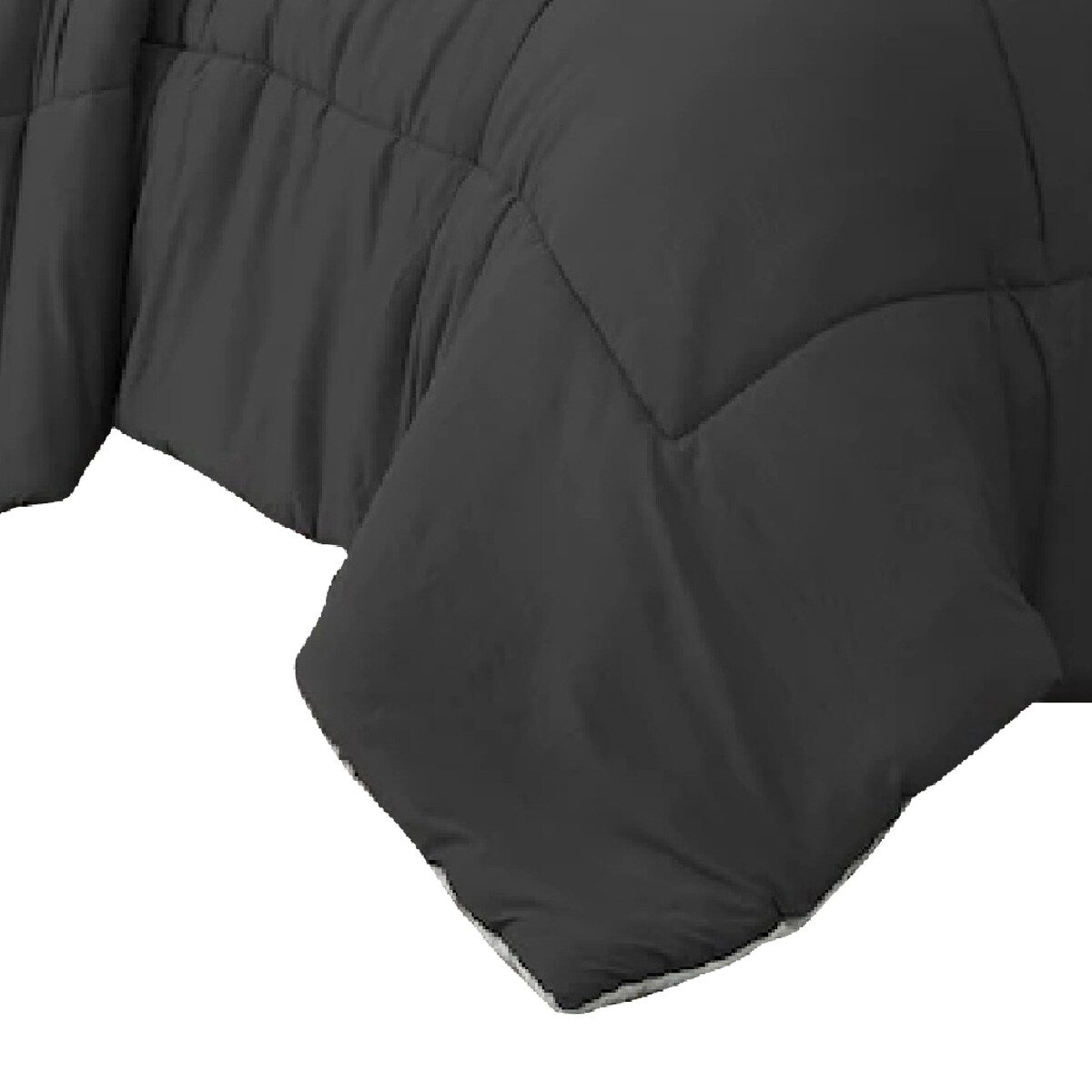 Alice 6 Piece Twin Comforter Set, Reversible, Dark Gray By The Urban Port
