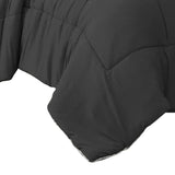Alice 6 Piece Twin Comforter Set, Reversible, Dark Gray By The Urban Port