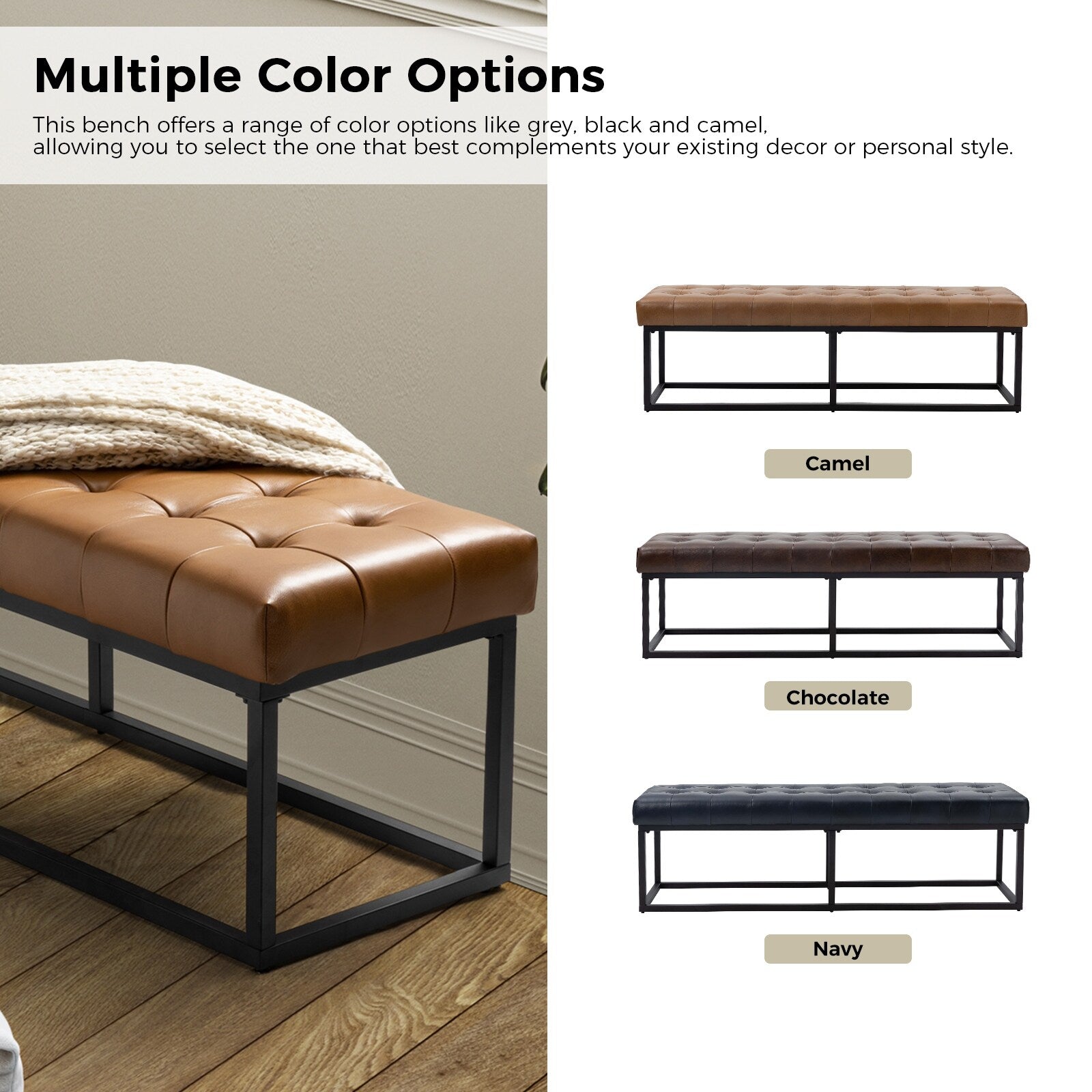 Overstock leather bench hotsell