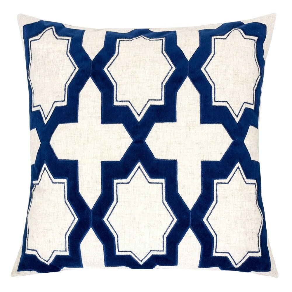 Alina Embroidery 20" Square Decorative Throw Pillow