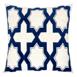 Alina Embroidery 20" Square Decorative Throw Pillow