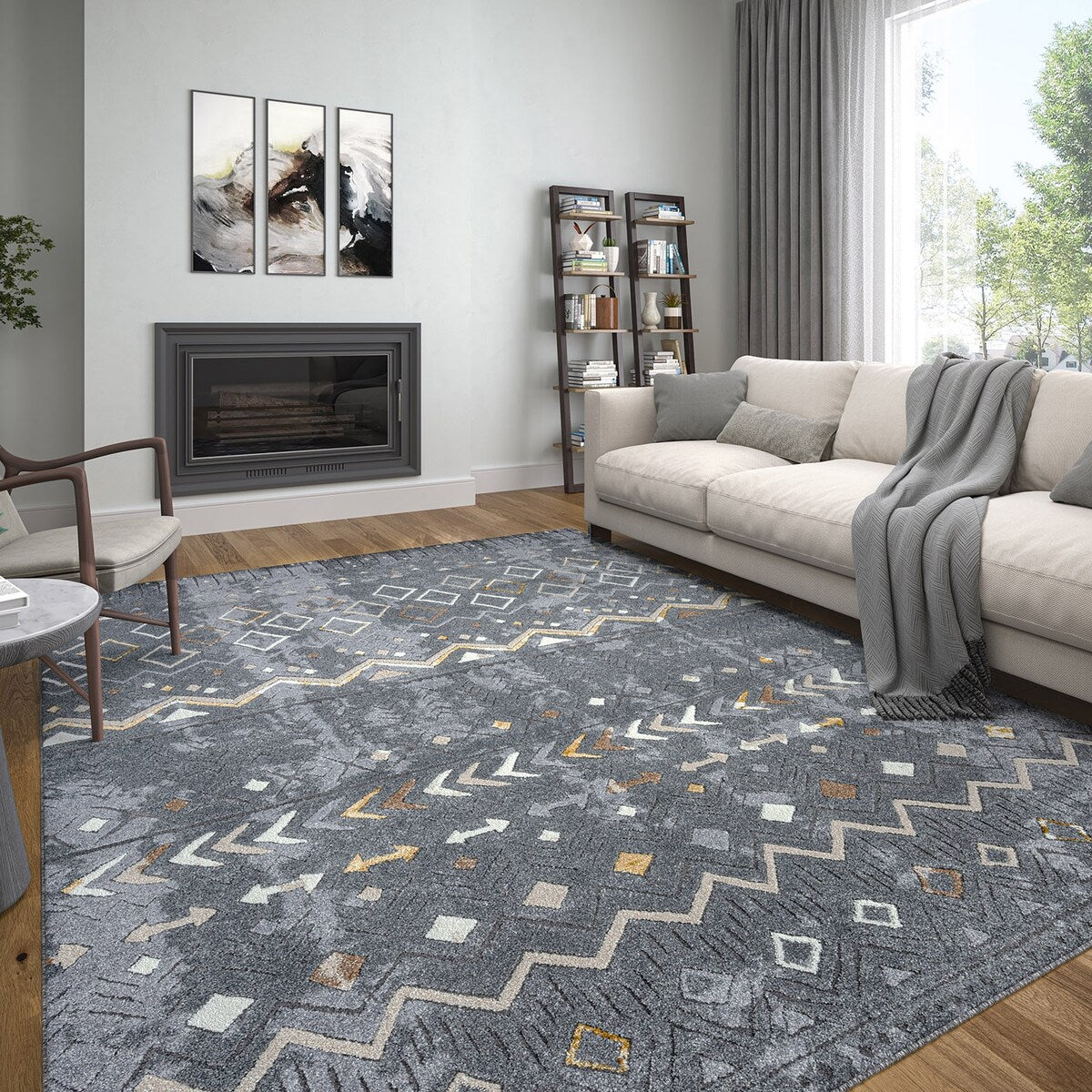 Daytona Modern & Contemporary Diamond Indoor Area Rug