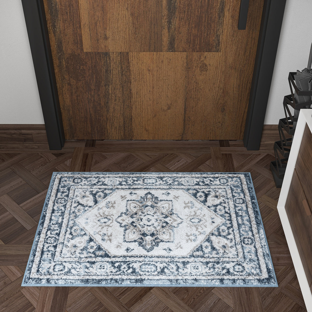Linx Shabby Chic Medallion Indoor Area Rug