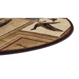Natural Lodge Novelty Graphic Indoor Area Rug