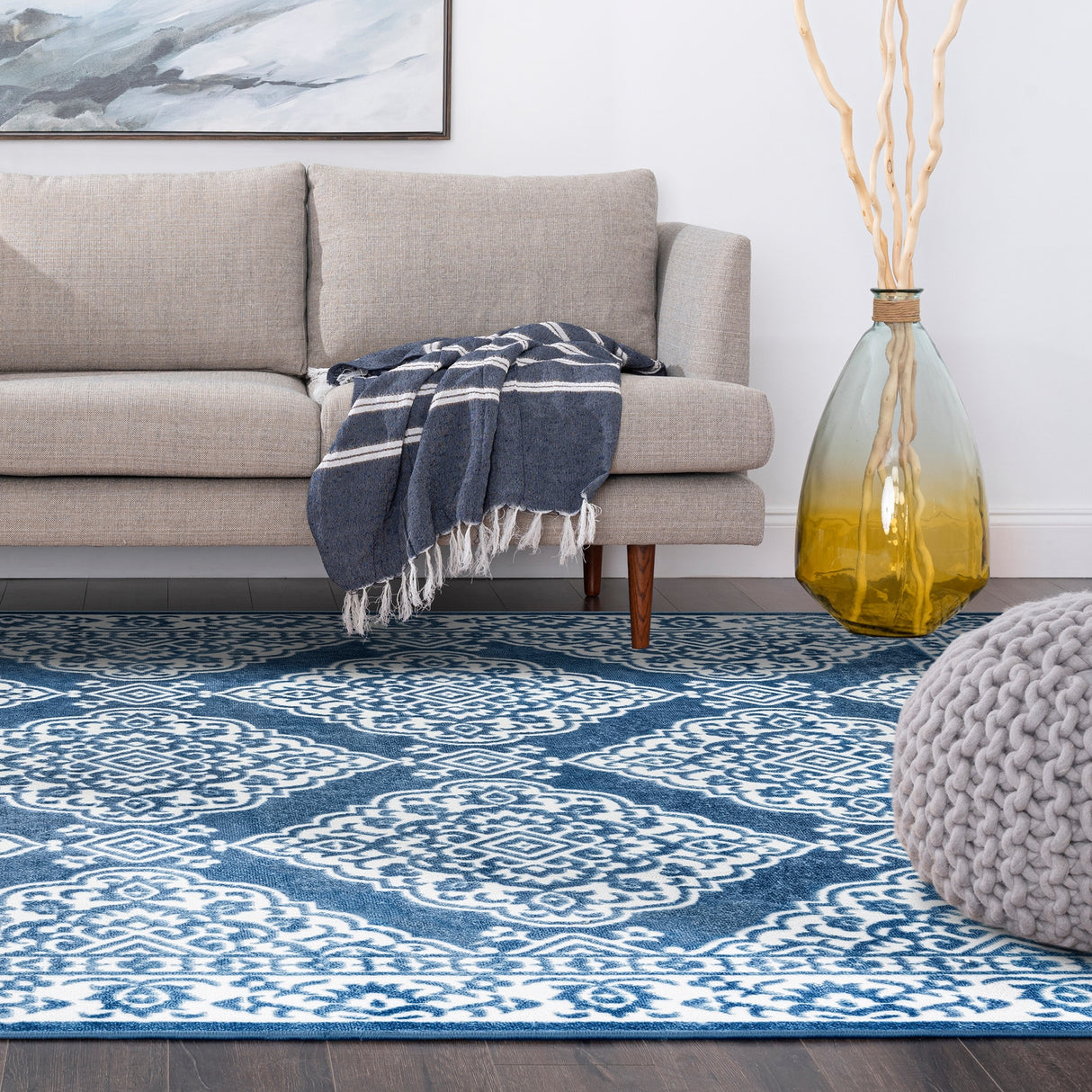 Wyman Farmhouse Floral Indoor Area Rug