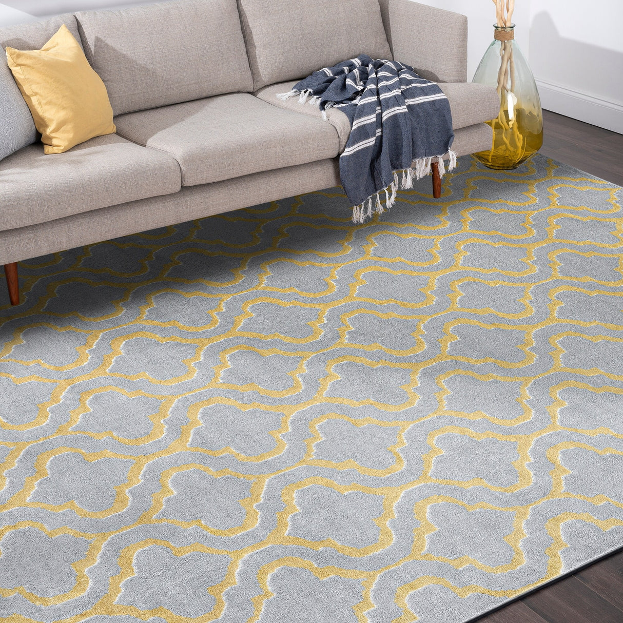 Wyman Farmhouse Geometric Indoor Area Rug