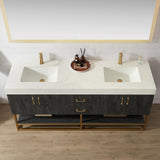 Alistair Bath Vanity with Grain White Stone Top without Mirror