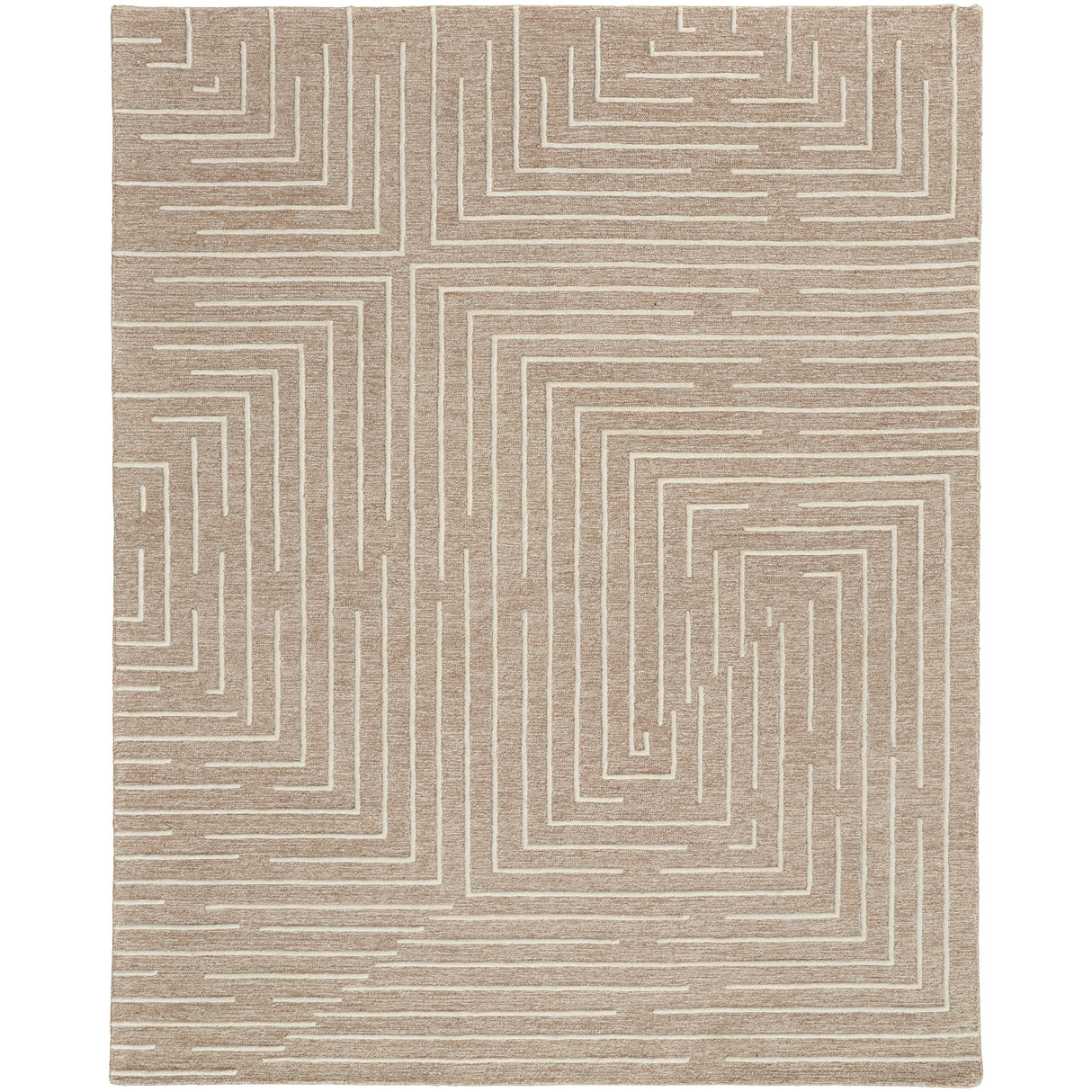 Alister Contemporary Tufted Wool Beige/Ivory Area Rug