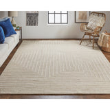 Alister Contemporary Tufted Wool Beige/Ivory Area Rug