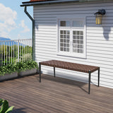 All-Iron Detachable Rattan Bench