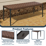 All-Iron Detachable Rattan Bench