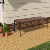 All-Iron Detachable Rattan Bench