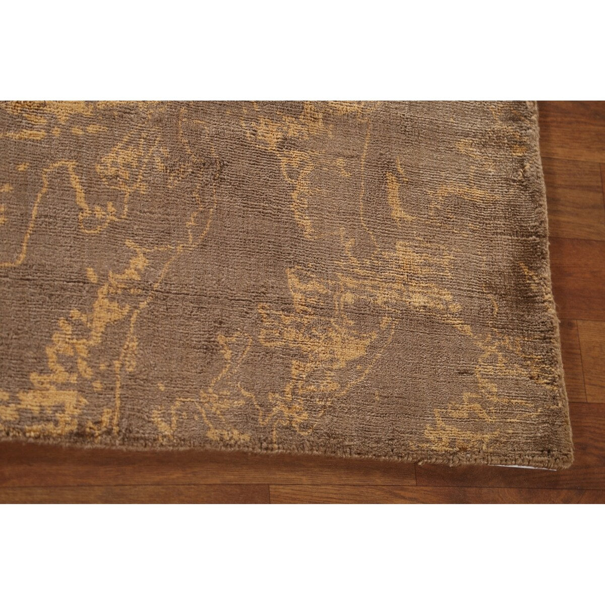 All-Over Abstract Area Rug Hand-Knotted Wool Carpet - 7'7"x 9'8"