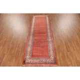 All-Over Boteh Botemir Persian Runner Rug Handmade Wool Carpet - 3'6" x 10'2"