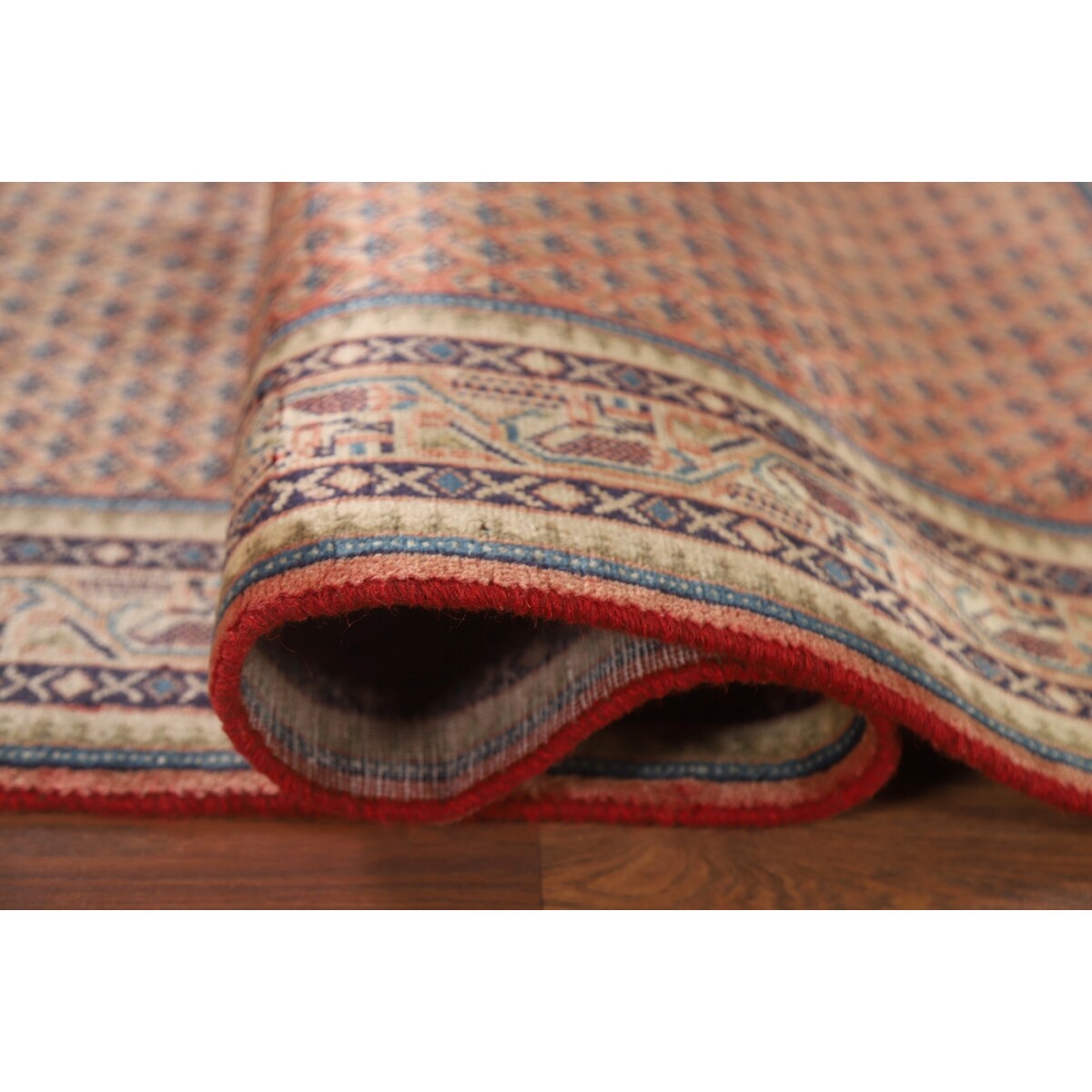 All-Over Botemir Persian Runner Vintage Rug Hand-knotted Wool Carpet - 3'4" x 9'5"