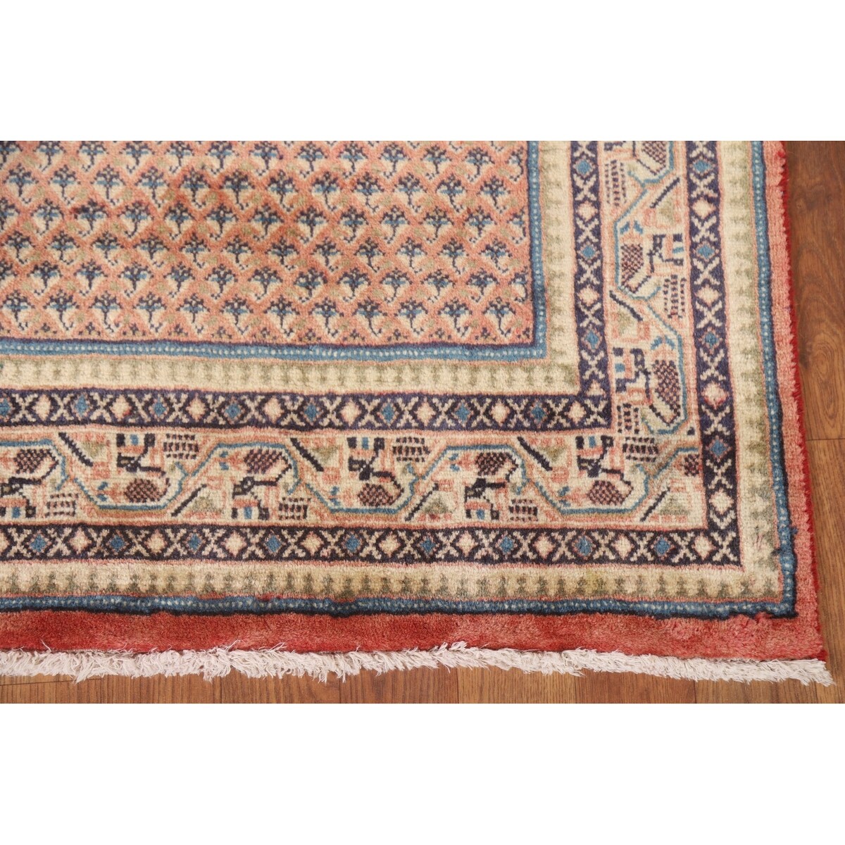 All-Over Botemir Persian Runner Vintage Rug Hand-knotted Wool Carpet - 3'4" x 9'5"