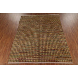 All-Over Checkered Moroccan Area Rug Hand-Knotted Wool Carpet - 8'0"x 10'3"