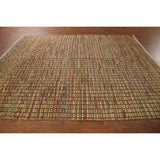 All-Over Checkered Moroccan Area Rug Hand-Knotted Wool Carpet - 8'0"x 10'3"