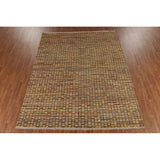 All-Over Checkered Moroccan Area Rug Hand-Knotted Wool Carpet - 8'0"x 10'3"