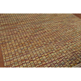 All-Over Checkered Moroccan Area Rug Hand-Knotted Wool Carpet - 8'0"x 10'3"