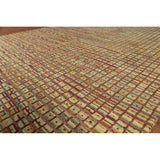 All-Over Checkered Moroccan Area Rug Hand-Knotted Wool Carpet - 8'0"x 10'3"