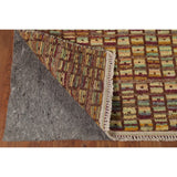 All-Over Checkered Moroccan Area Rug Hand-Knotted Wool Carpet - 8'0"x 10'3"