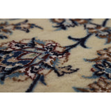 All-Over Floral Nain Persian Area Rug Hand-Knotted Wool Carpet - 6'8"x 10'0"
